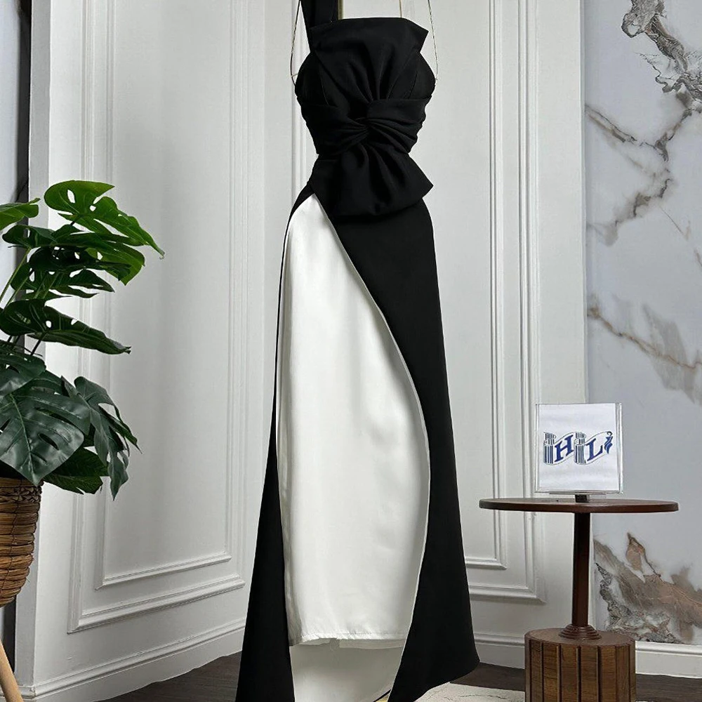 فساتين سهرة مخصصة على شكل حرف a بطول الأرض بكتف واحد بدون أكمام فستان حفلات أنيق مطوي بسيط ثنيات كاجوال للحفلات