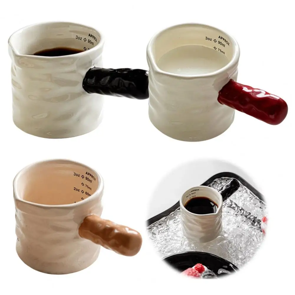 Milk Jug Espresso Cup Ceramic Measuring With Scale Exquisite Ceramic Coffee Measuring Cup Extraction Cup Milk Jug