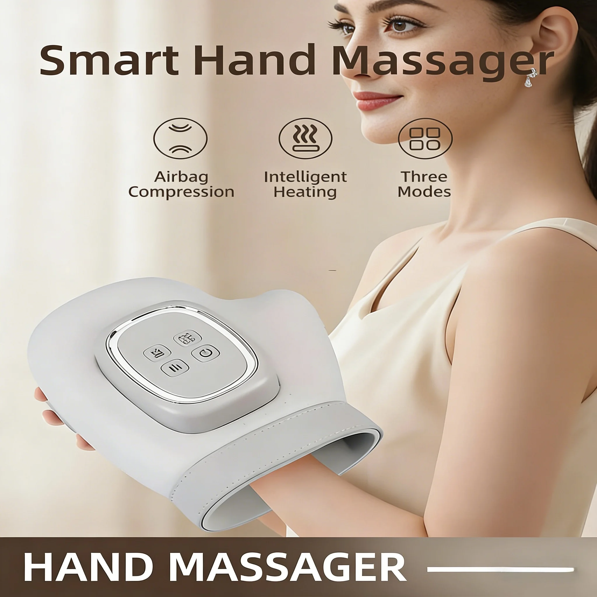 Airbag-Kompressions-Wärmehandschuhe mit kabelloser elektrischer Massagefunktion, lindern Gelenkschmerzen, Finger- und Handflächenmüdigkeit und entspannen die Hand.