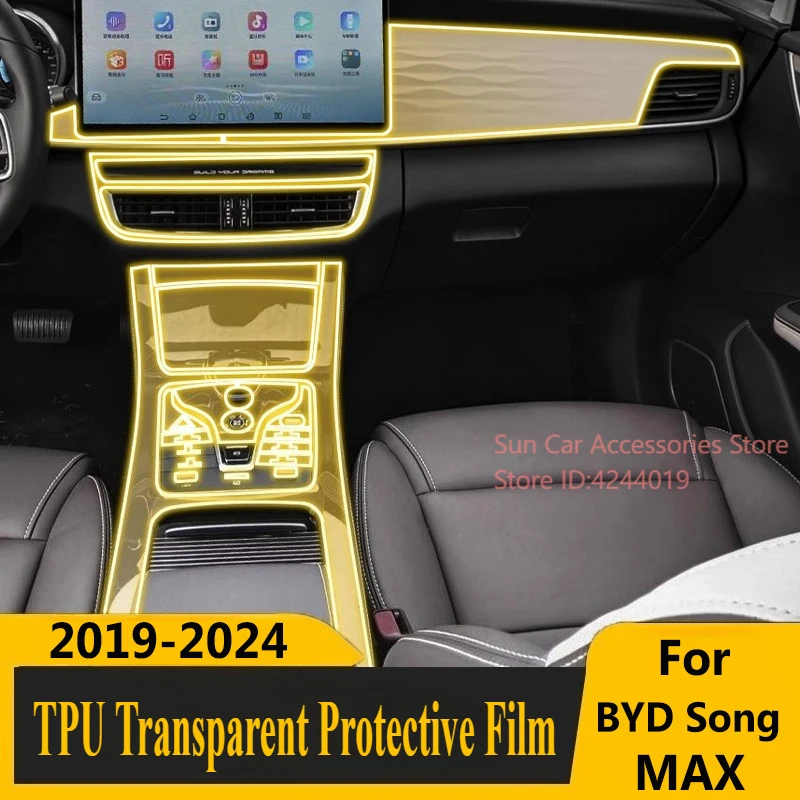

For BYD Song MAX 19-24 Dedicated Screen Central Control Interior Sticker TPU Protective Film Car Interior Modified Accessories