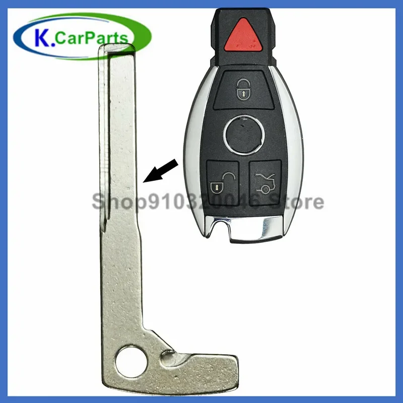 Newly Smart Key Replacement Uncut Emergency Blade Blank Insert For Mercedes Benz Remote