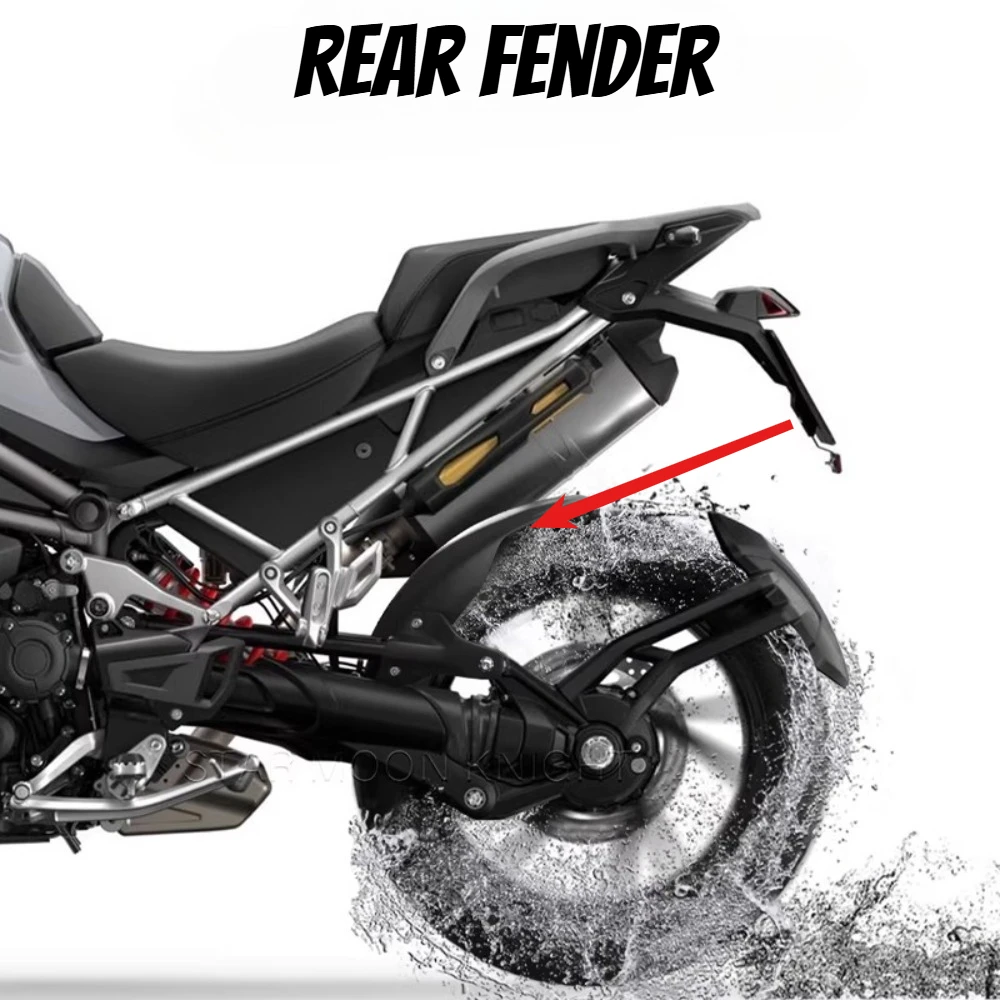 For Tiger 1200 Tiger1200 GT Pro Rally Explorer 2022 2023- ABS Motorcycle Rear Fender Mudguard Tire Hugger Splash Guard