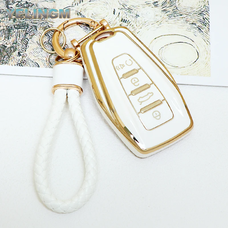 

Car Key Case Cover For Geely Key Fob Cover Multicolor for Geely Coolray 2024 X6 Emgrand Global Hawk GX7 Accessories Full Signal