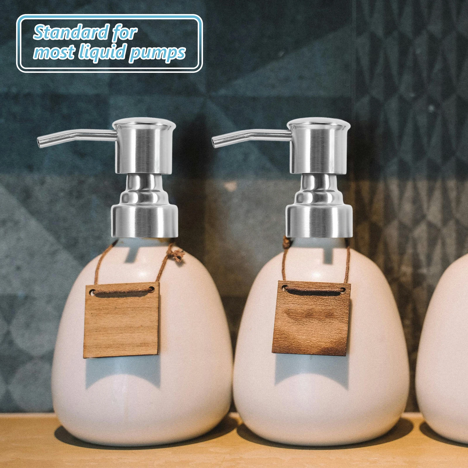 

1pc Stainless Steel Soap Dispenser Pump Replacement Liquid Lotion Dispensing Bathroom Kitchen Use Universal Fit For