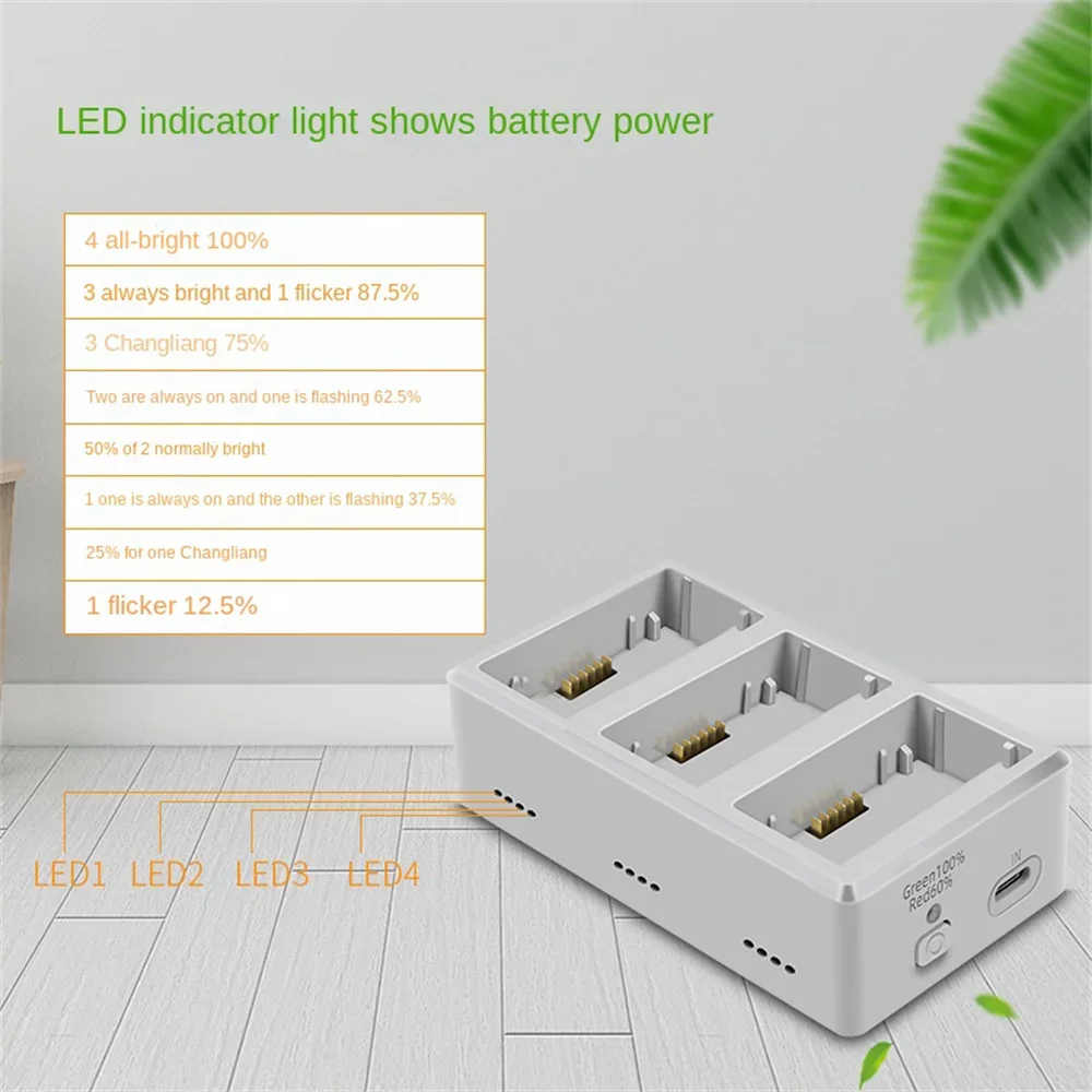 Battery Fast Charger For DJI Mini 3 / Mini 3 Pro / Mini 4 Pro Flight Battery Charging Hub For DJI Mini 3 /4 Drone Accessories