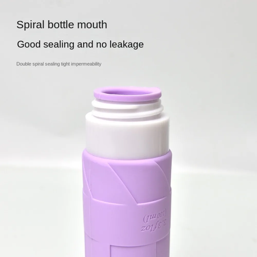 Portable 100ML Silicone Refillable Bottles Squeeze Empty Shower Gel Lotion Bottle Large Capacity Shampoo Sub-Bottling Travel