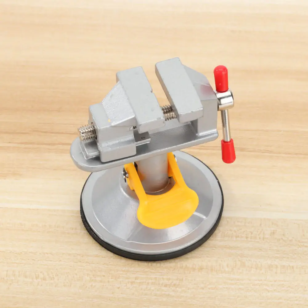 Adjustable Table Vise Vacuum Base Clamp Lightweight Aluminum Alloy Vise For DIY Handcraft Hobbyist Repairing Work Bench