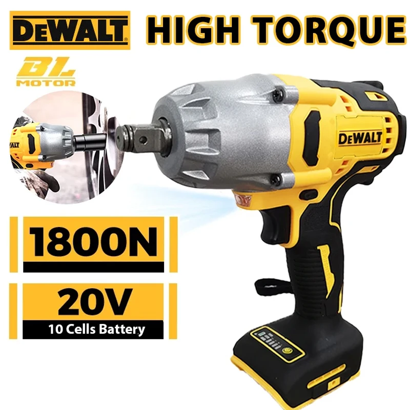 DEWALT 높은 토크 전기 렌치, 브러시리스 무선 임팩트 렌치, 장식 팀 전동 공구, Dewalt 20V 배터리용, 1/2in 