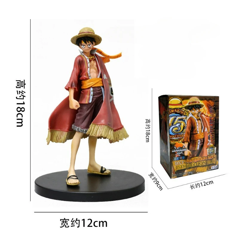 One Piece Anime Figure Monkey D Rufy Action Figures Statua Figurine Collezione Modello Giocattoli per bambole Ornamento da tavolo per regali per ragazzi