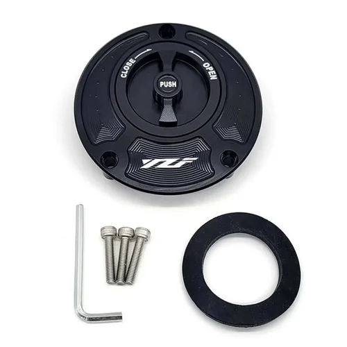 Imagen 2 del producto Tapa del tanque de combustible CNC para motocicleta, tapa del tanque de aceite de Gas, cubierta de gasolina para Yamaha YZF R3 R25 R6 R1 R125 250 2010-2023