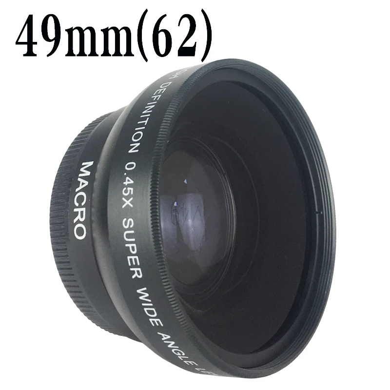 High Quality 49mm 0.45X 2 in 1 Wide Angle lens with Macro lens Conversion Lens for sony NEX5C NEX3C NEXC3 NEX5N camera