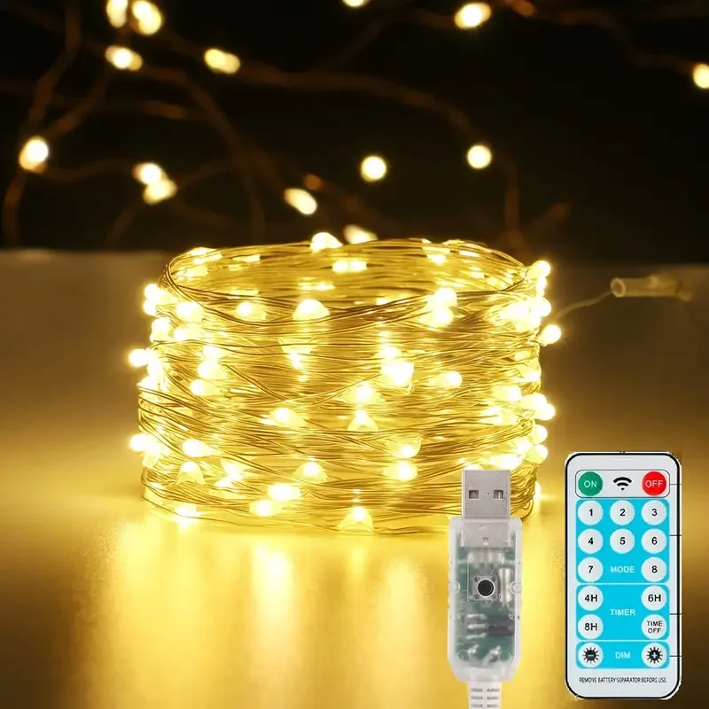 

1pc Romantic LED Light With 8 Modes, For Outdoor Camping And Christmas Decoration Accessories