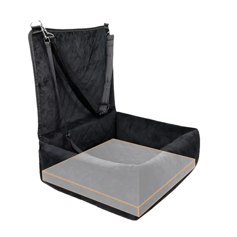 

A88E-Automotive Pet Seat With 2 Side Pockets Pet Car Seat For Vehicle RV SUV Truck Front And Backseat Travel Puppy Cushion B