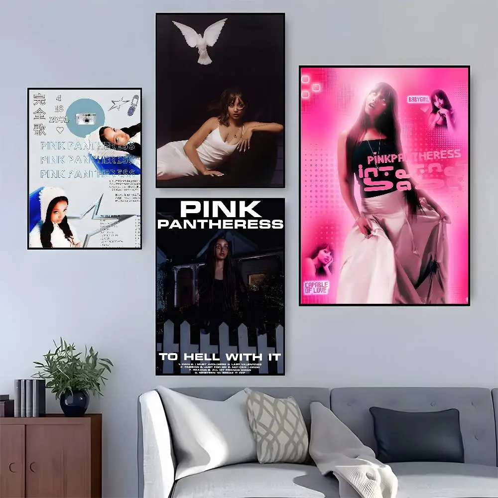 المغني الوردي النمر المشارك HD ديكور المنزل لزجة جدار مقاوم للماء غرفة المعيشة المنزلي بار ديكور جمالي #2