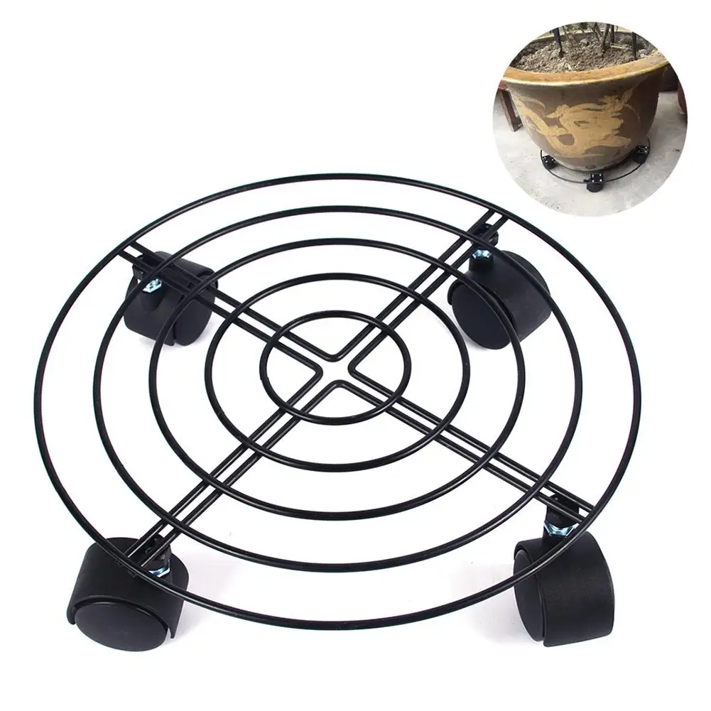 Metal Rolling Plant Cart Set of 3 with Wheels Suitable for Indoor and Outdoor Plant Mobility and Stable Flower Pot Placement
