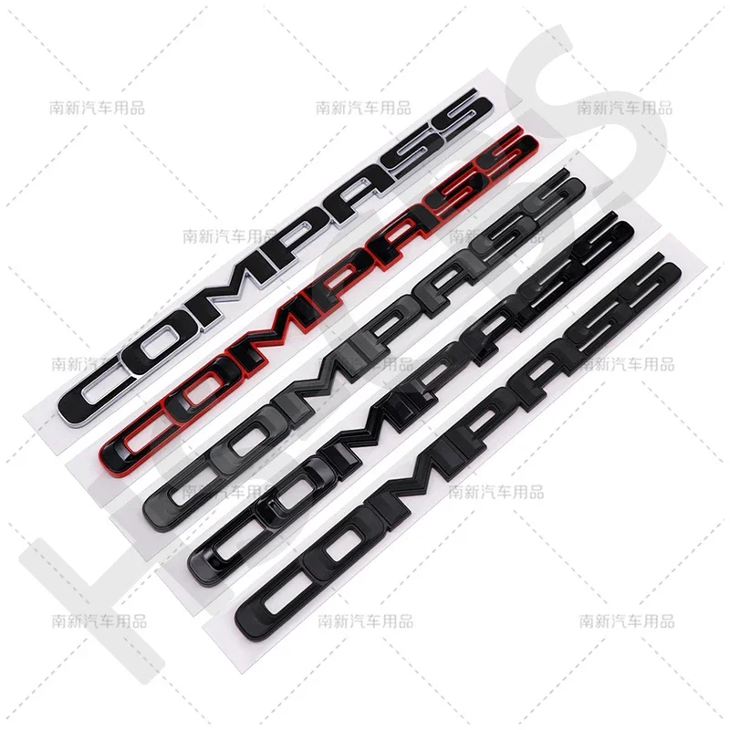 5 Color ABS Compass Emblem Logo Door Fender Sticker Car Rear Trunk Tailgate Stickers Fender Decals Badge Body Decorative Sticker