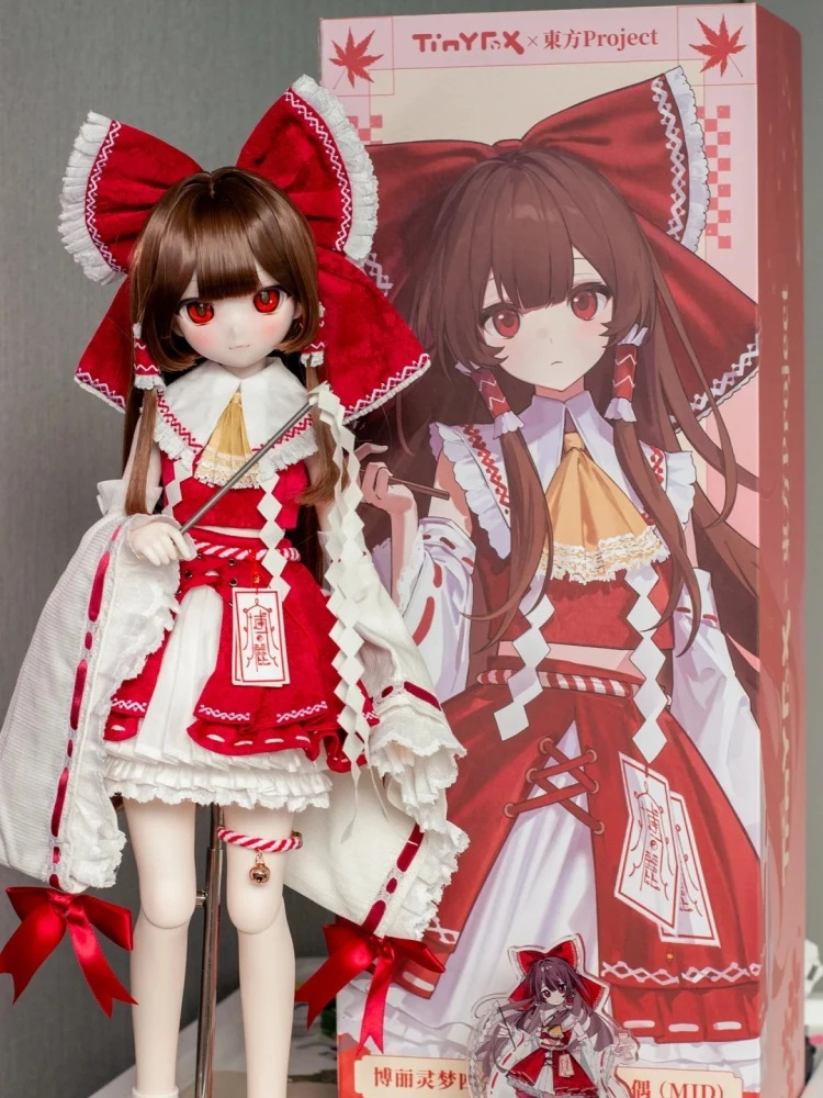 Original Tinyfox 1/4 Touhou Project Bjd Doll Action Figure Reimu Hakurei Mjd Movable Anime Doll Model Figurine Xmas Cute Gift