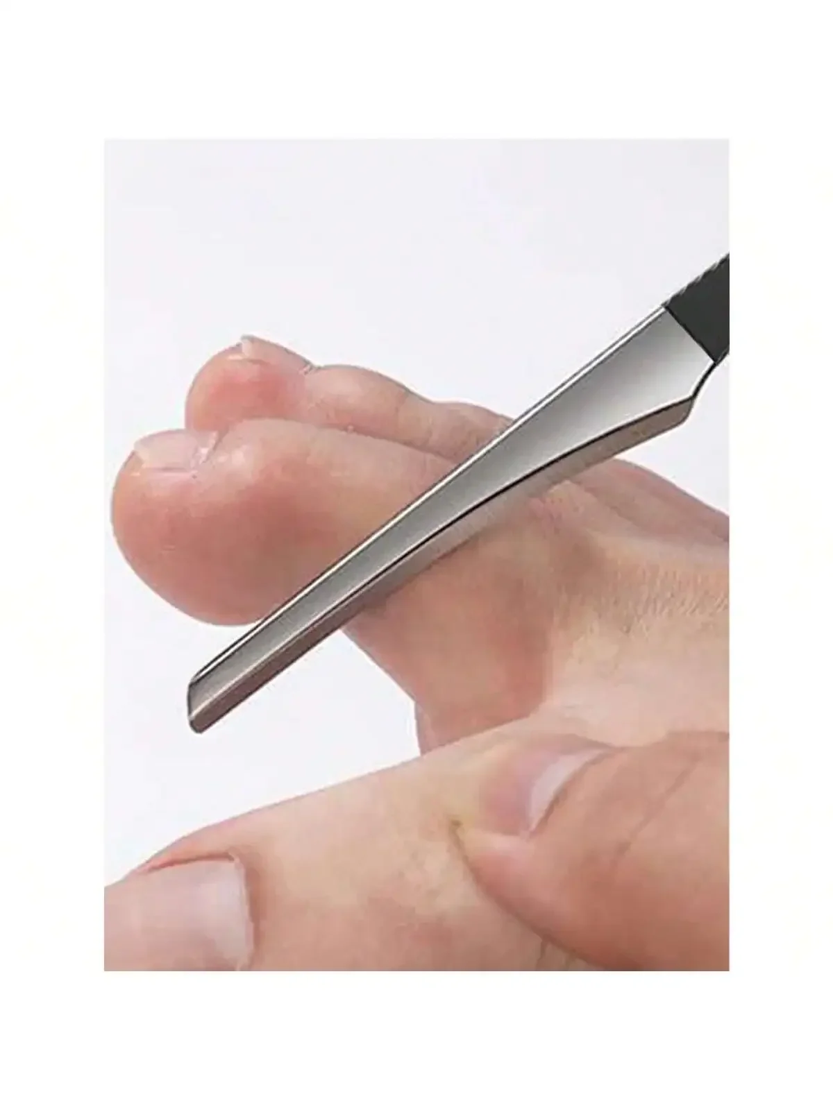 Tijeras para quitar cutículas, herramientas para el cuidado de los pies, Kit de uñas de acero inoxidable, juego de cuchillos de pedicura profesional, 2 piezas