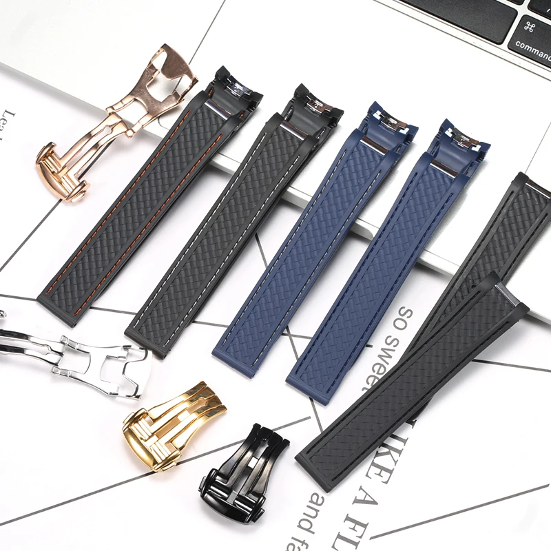 

Силиконовый ремешок для Omega Hippocampus 300 AT150 8900 метров, морской ремешок для часов с пряжкой-бабочкой, браслет 20 мм