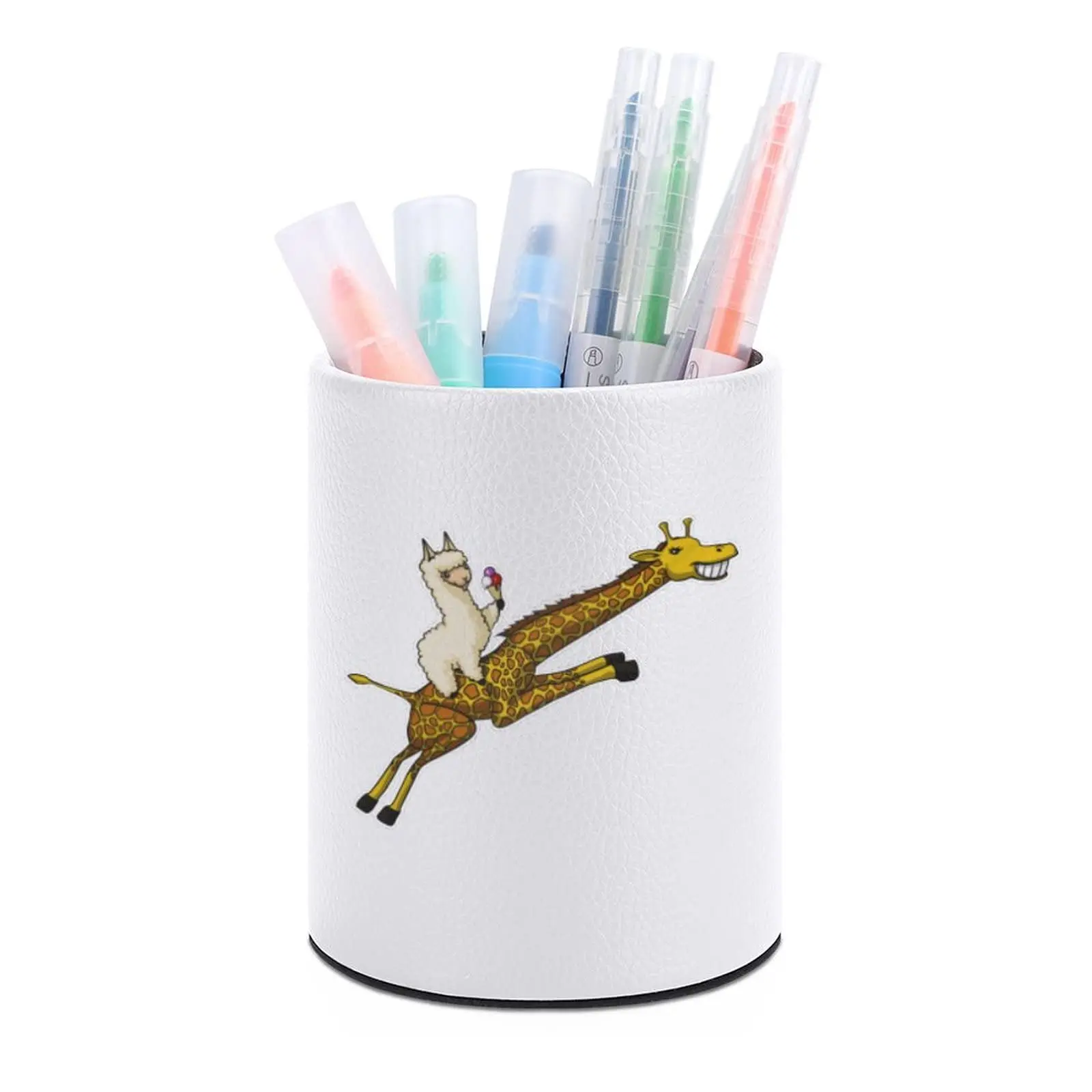 Imagem -06 - Giraffe Pencil Holder para Mesa Cute Pen Cup Brush Pot Organizador de Papelaria Control Storage Box For Office Bedroom Makeup Holder