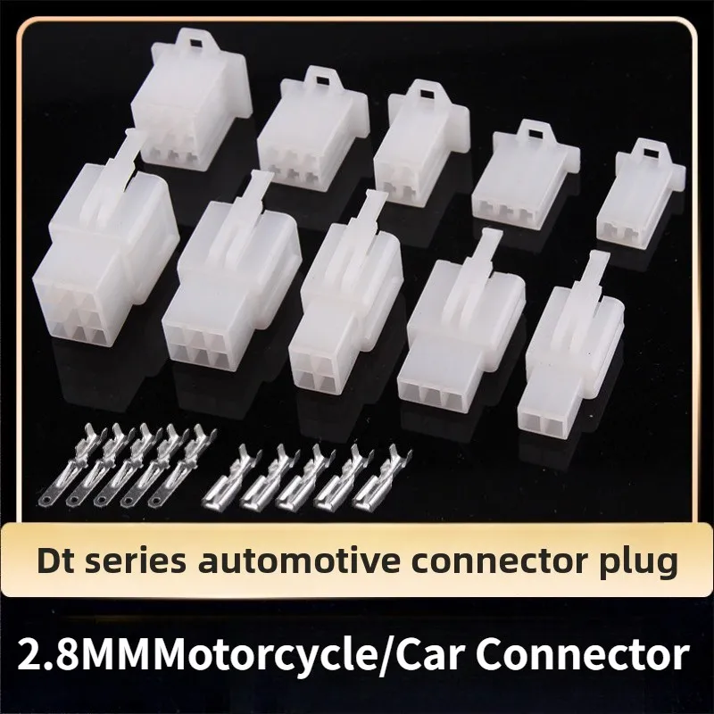 10Sets 2.8mm Automotive  Connector Kit 2/3/4/6/9 Pin Waterproof Male And Female Connector Plug For Motorcycle Car Wiring
