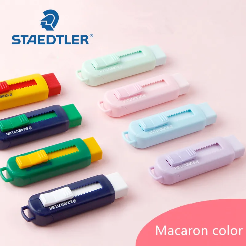 1pc Staedtler 525 PS1 Non-toxic Eraser Retractable Push-pull Press Type for Primary School Student Macaron Pastel Color