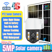 Solar Camera 4G Outdoor PIR Human Detect Wireless CCTV Low-Power Waterproof V380 Smart Security Surveillance WIFI PTZ Cameras