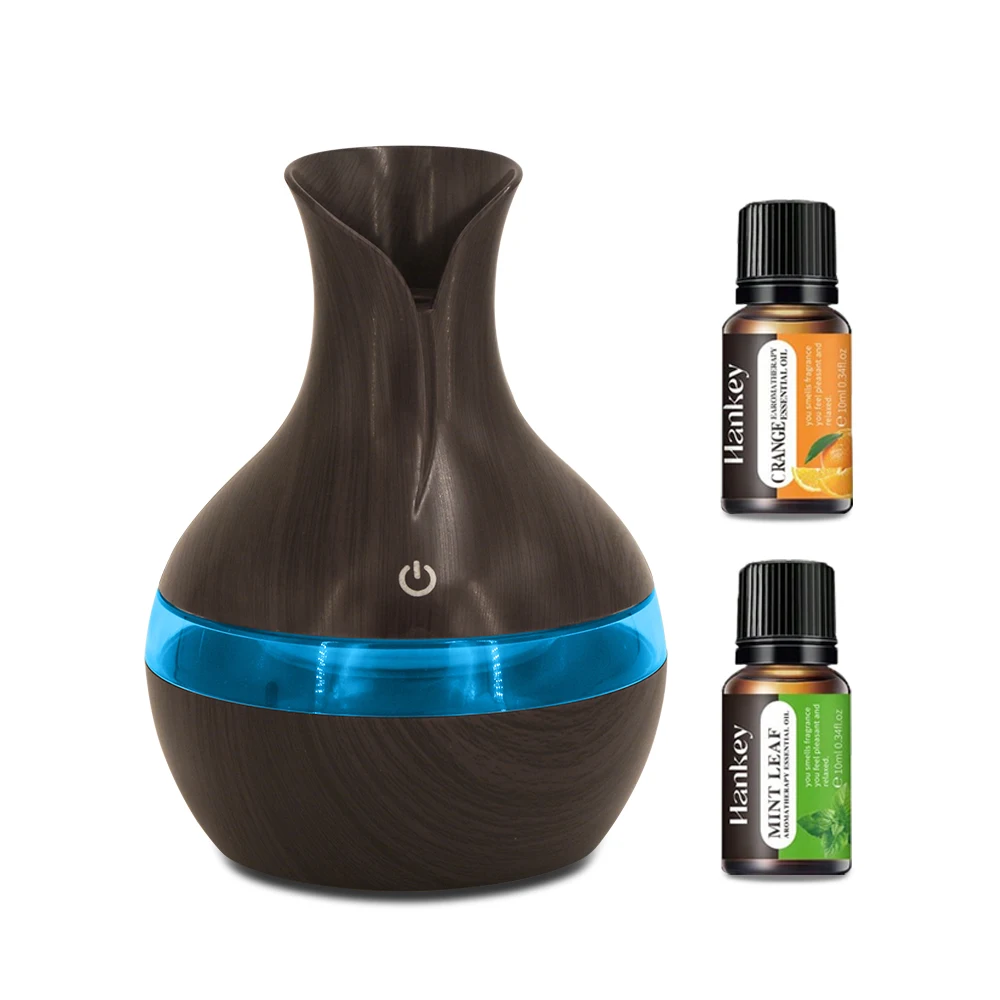 مرطب USB سعة 300 مل وموزع للعلاج بالروائح - رذاذ بارد صغير للمنزل والمكتب والسفر والسيارة وغرفة النوم بخار هواء هادئ بالموجات فوق الصوتية