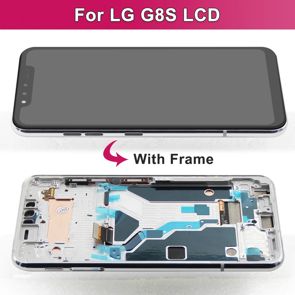 Display For LG G8X G8S G8 LCD Display Touch Screen Digitizer Assembly With Frame For LGG8X G8S G8 LCD Screen Replacement parts.