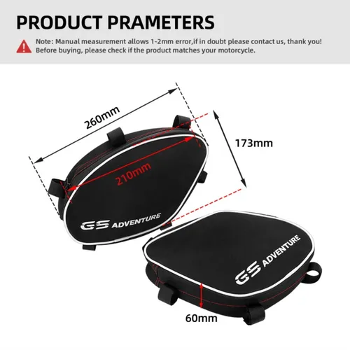 Imagen 2 del producto Bolsa de parachoques de nailon para motocicleta, colocación de herramientas para BMW R1200 GS R1200GS R 1200 GS Adventure 2005 2006 2007 2008 2009 2010 2011 2012