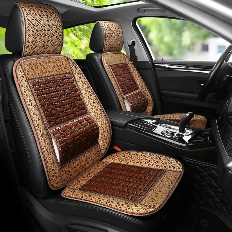 

Summer Wooden Cooling Seat Cushion for Car,Mahjong Mat,Small Truck Seat Pad,Breathable Office Chair Lumbar Support Cushion Pad
