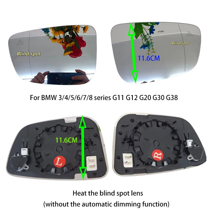 

Для BMW 3/4/5/6/7/8 серии G11 G12 G20 G30 G38 2016-2025 Автомобильное предупреждение для слепых зон, крыло, заднее зеркало, подходит