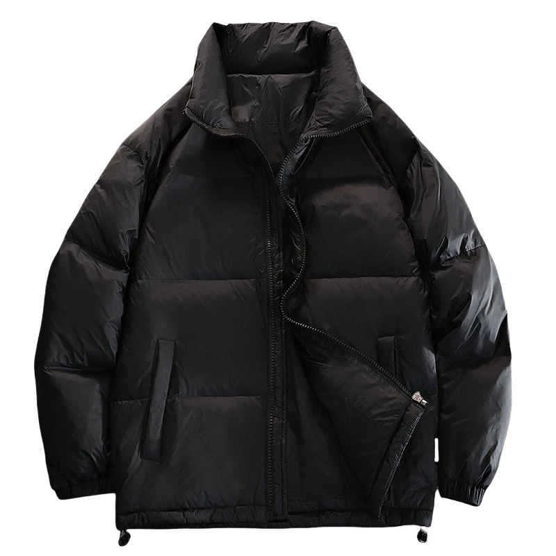 

Comfortable Coat Men's Parkas Winter Down Cotton Jacket High Quality New Solid Color Casual Youth Warm Full Zipper Top