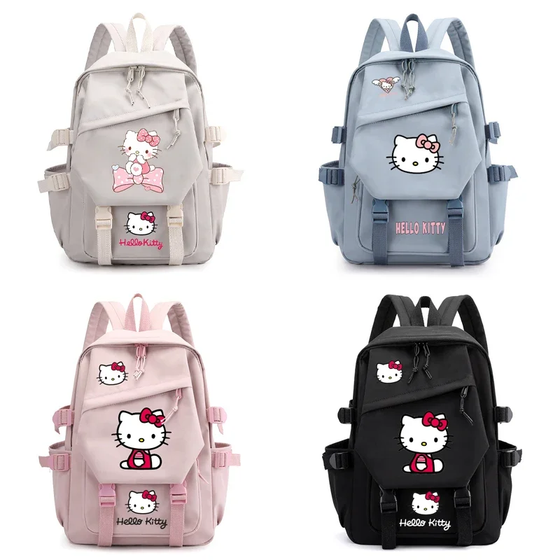حقيبة ظهر Hellokittys Sanrios Girl حقيبة مدرسية جديدة لطيفة للطلاب مطبوعة على شكل شخصية أنيمي سعة كبيرة 14 بوصة حزمة كمبيوتر #1