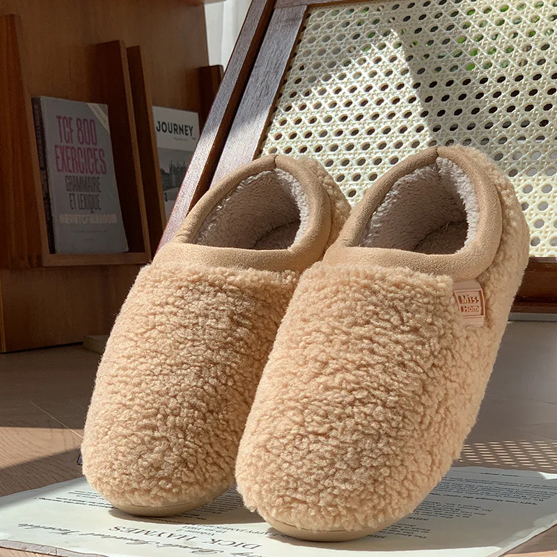 

Kids' Slippers House Shoes ​Heel Cover Cotton Winter Shoes For Children Warm Anti-slip Brown White Shoes Size 34-47