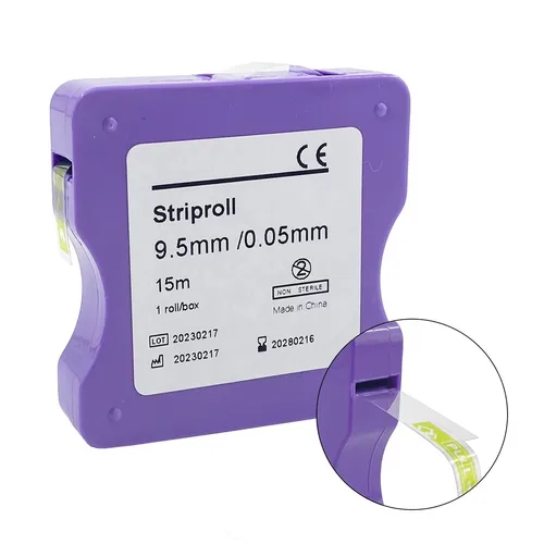 Imagen 2 del producto Bandas de matriz de resina curada por luz Dental Striproll, hoja de moldeo de resina transparente de 15m de ancho de 9,5mm y 3m, bandas de matriz de acero de 5/6/7mm