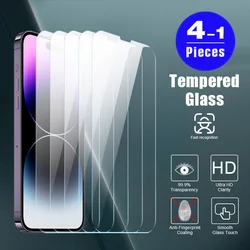 4/3/2/1Pcs tempered glass protective film for iphone 15 Pro Max 14 Plus 13 Pro screen protector for iphone 12 Mini 11 XR XS X