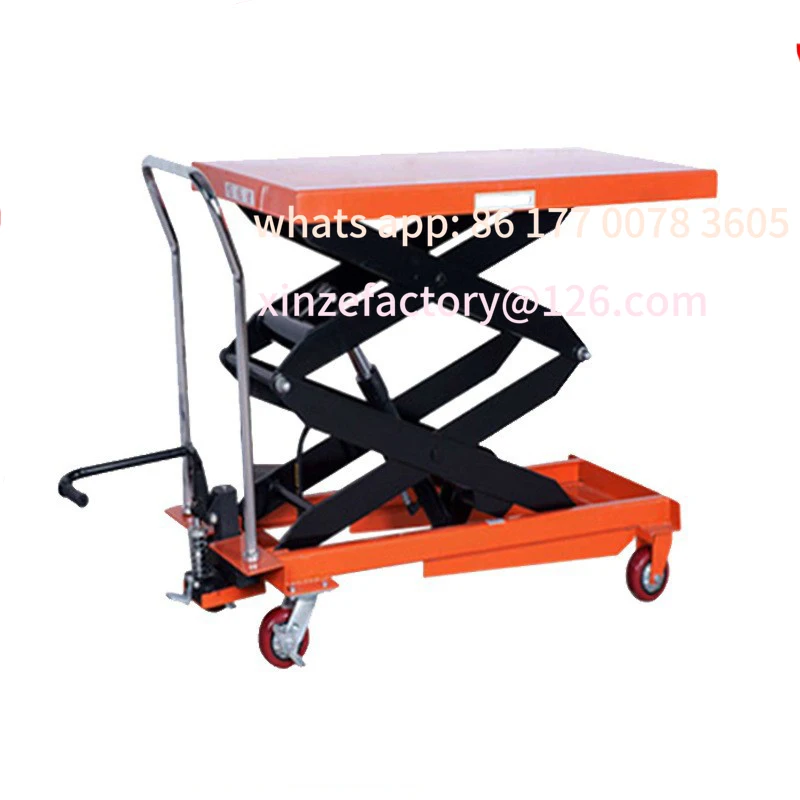 

Customizable Scissor Lift Trolley Tables for Man Lift Price500kg Flexible Hydraulic Hand Double