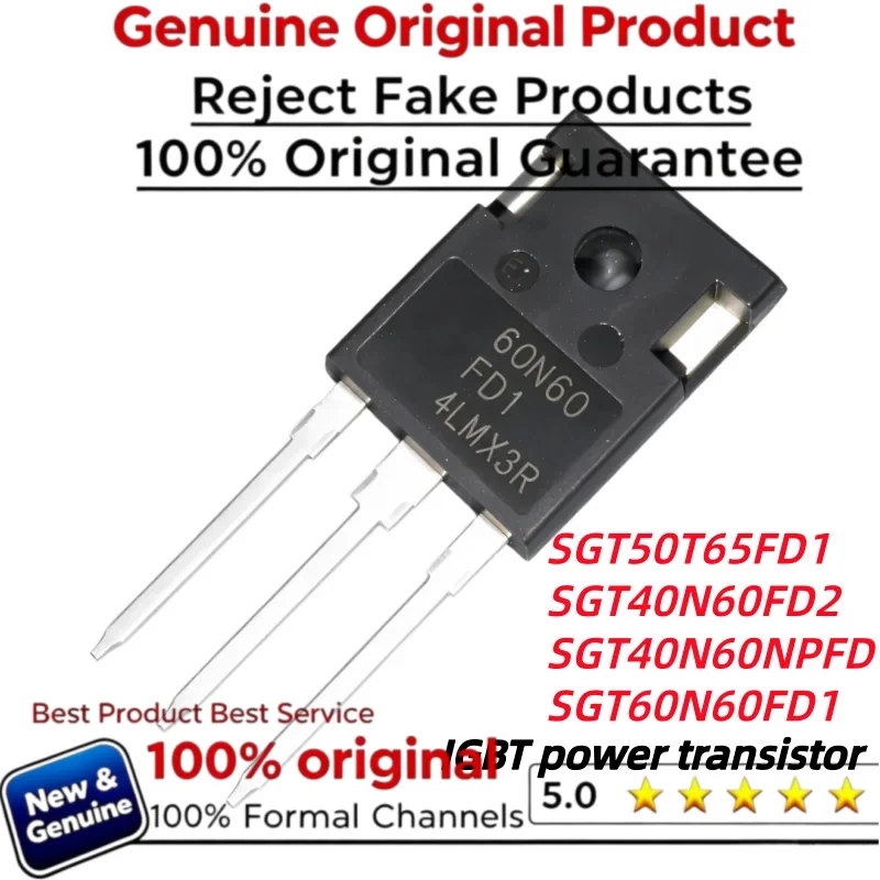 5PCS NEW SGT50T65FD1PN SGT40N60NPFD SGT40N60FD2PN SGT60N60FD1PN SGT60N60FD1 40N60FD2 50T65FD1 40N60NPFD 60N60FD1 electronics