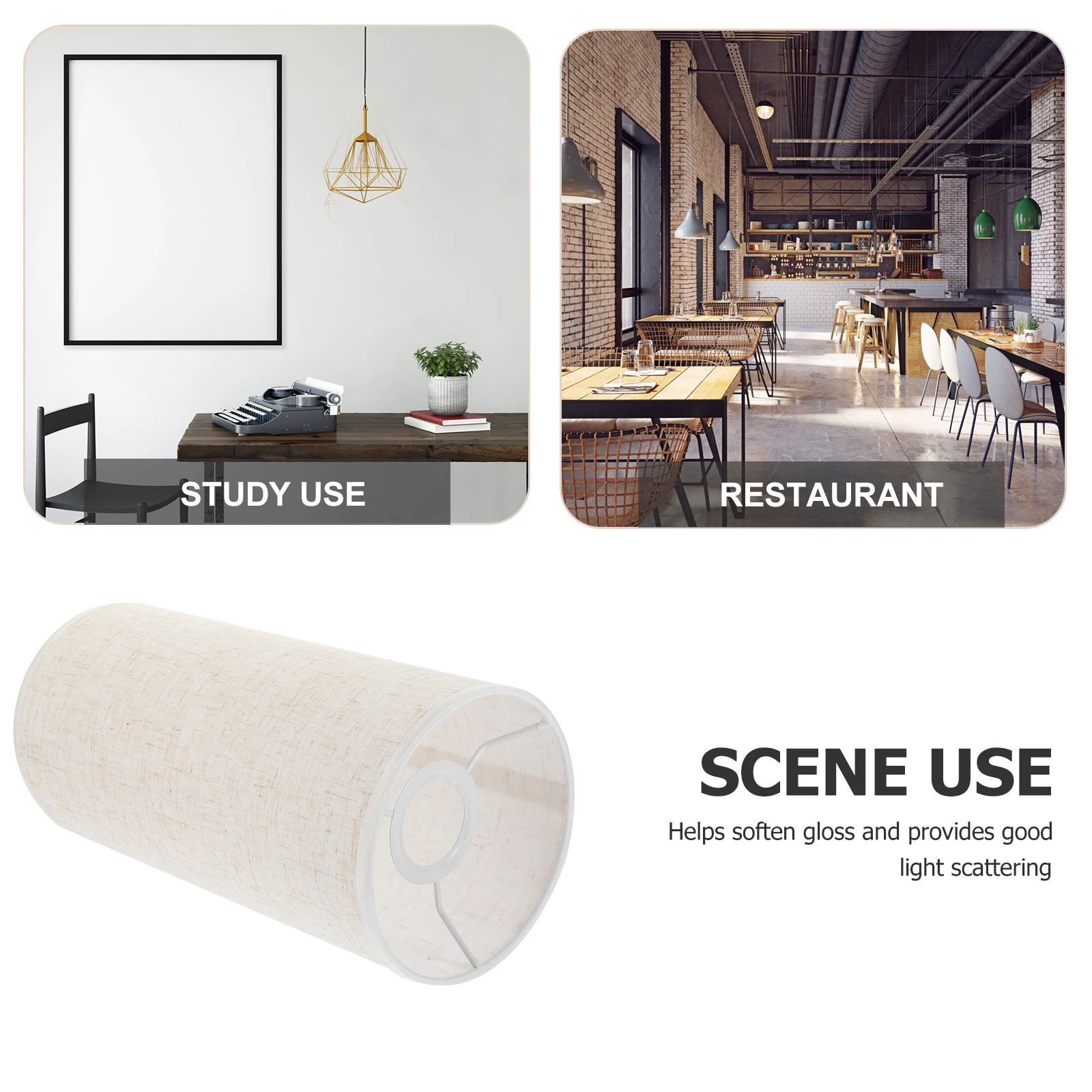 

Barrel Lamp Shade E27 Base Drum Linen Lampshade For Floor Table Wall Lights Vintage Cloth Cover Indoor Decor Lamp Parts