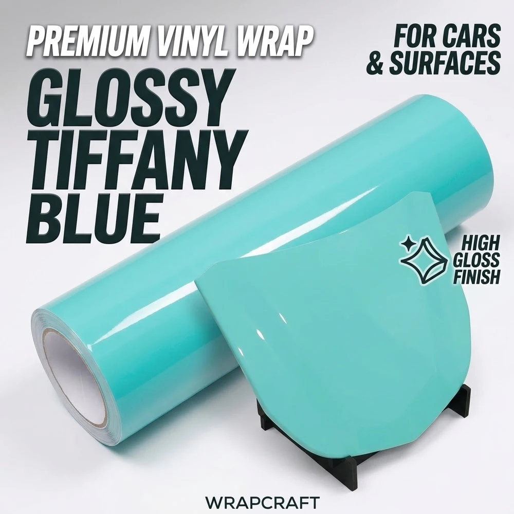 Car Glossy Blue Color Change Film Cover Vehicle Body Wrap Decal Motorcycle Truck Self Adhesive Bubble Free Sticker Accessories