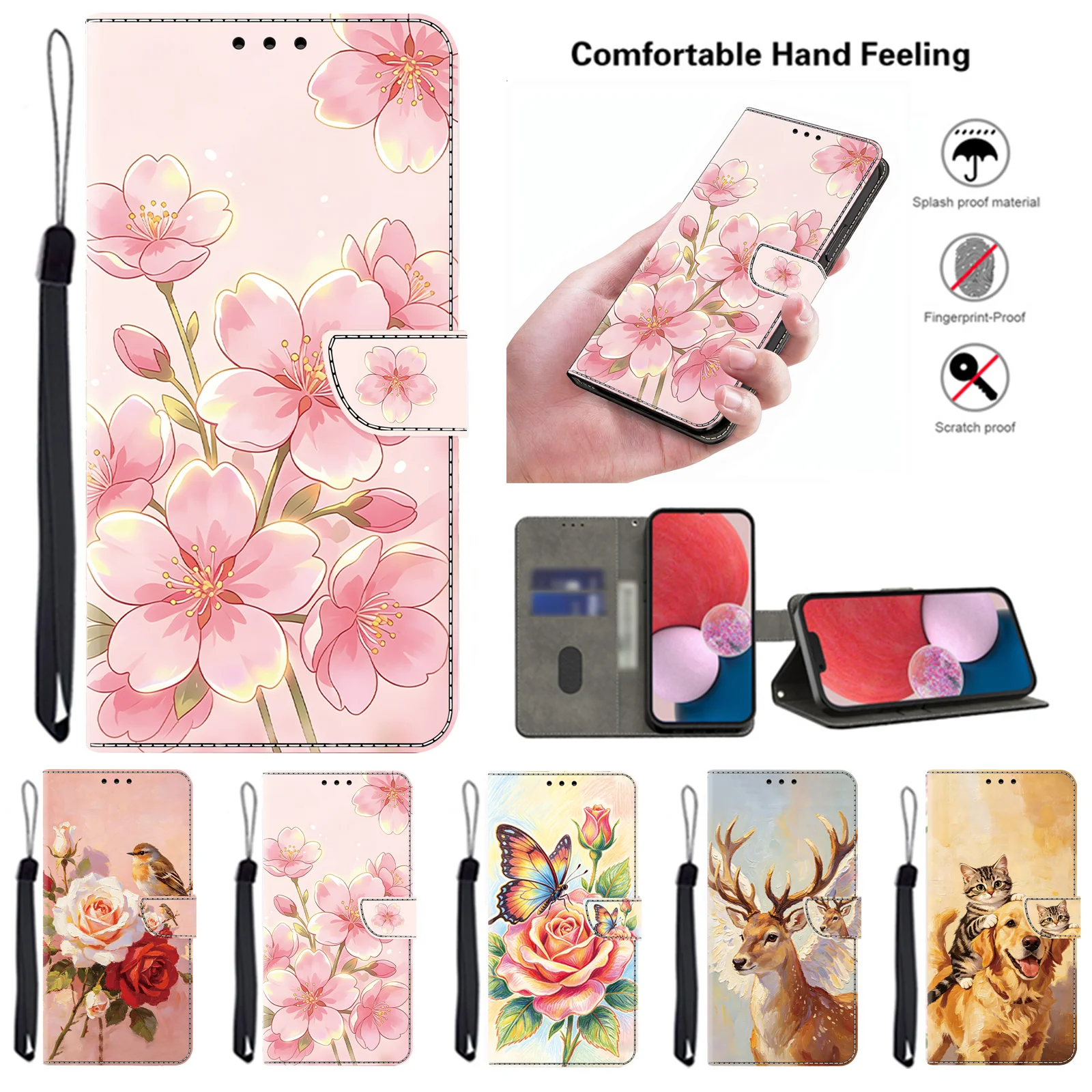 Magnetic Flip Leather Wallet Case For SamSung Galaxy A51 A52A52s A53 A54 A55 A56 A57 A70 A70s A71 A72A73 A02s A03S A10 A11 4G/5G