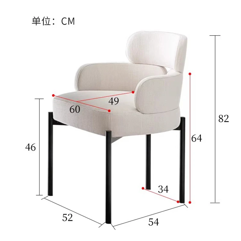 Boucle Modern Dining Chairs Luxury White Minimalist Ergonomic Dining Chairs Velvet Garden Chaise Salle A Manger Home Furniture