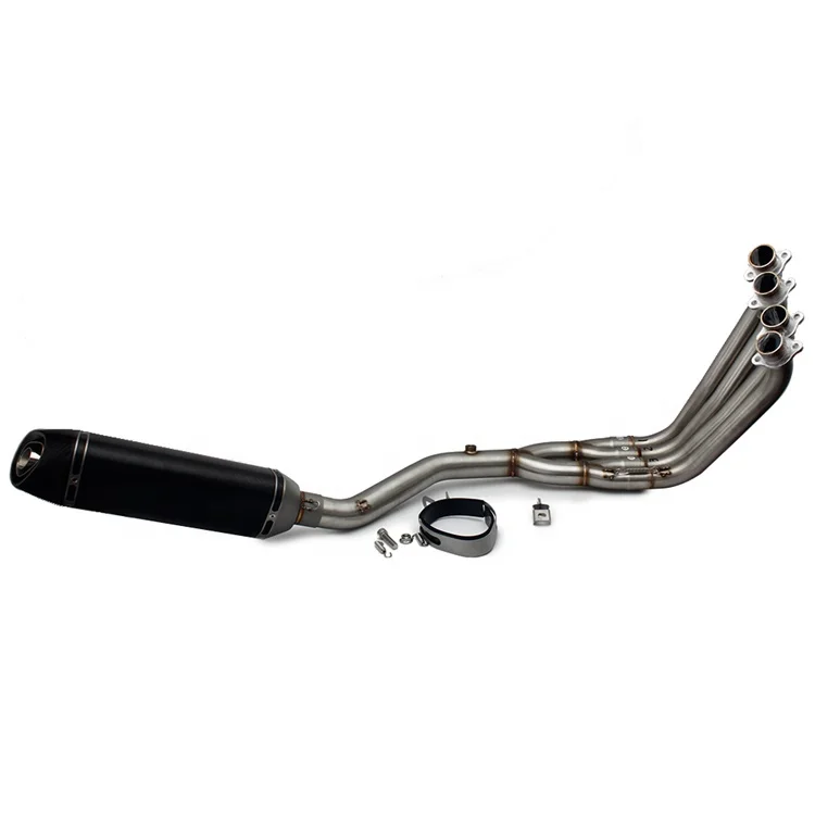 Motorcycle Full Exhaust System 4-1 Header Mid-pipe Slip-on Muffler for Kawasaki Z1000