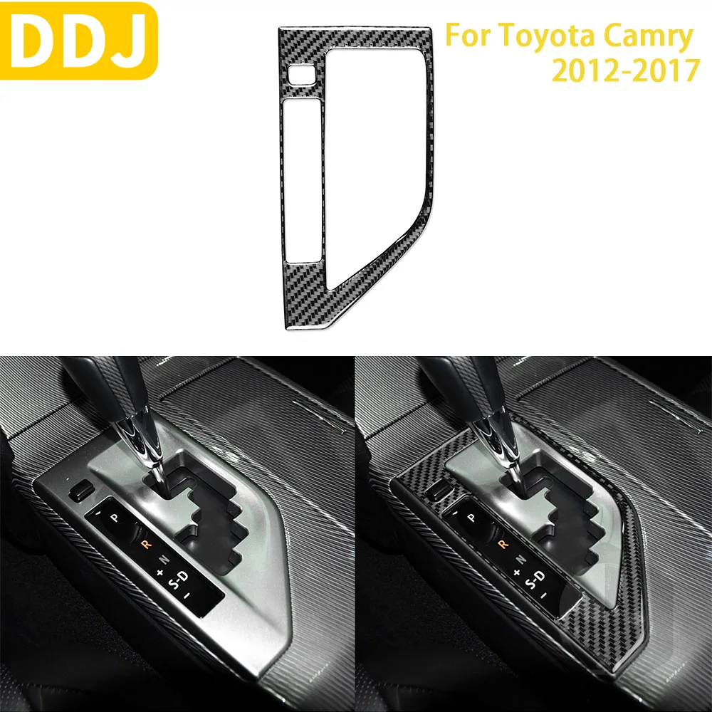 

For Toyota Camry 2012-2017 Asian Edition Car Accessories Carbon Fiber Interior Gear Panel Frame Stickers