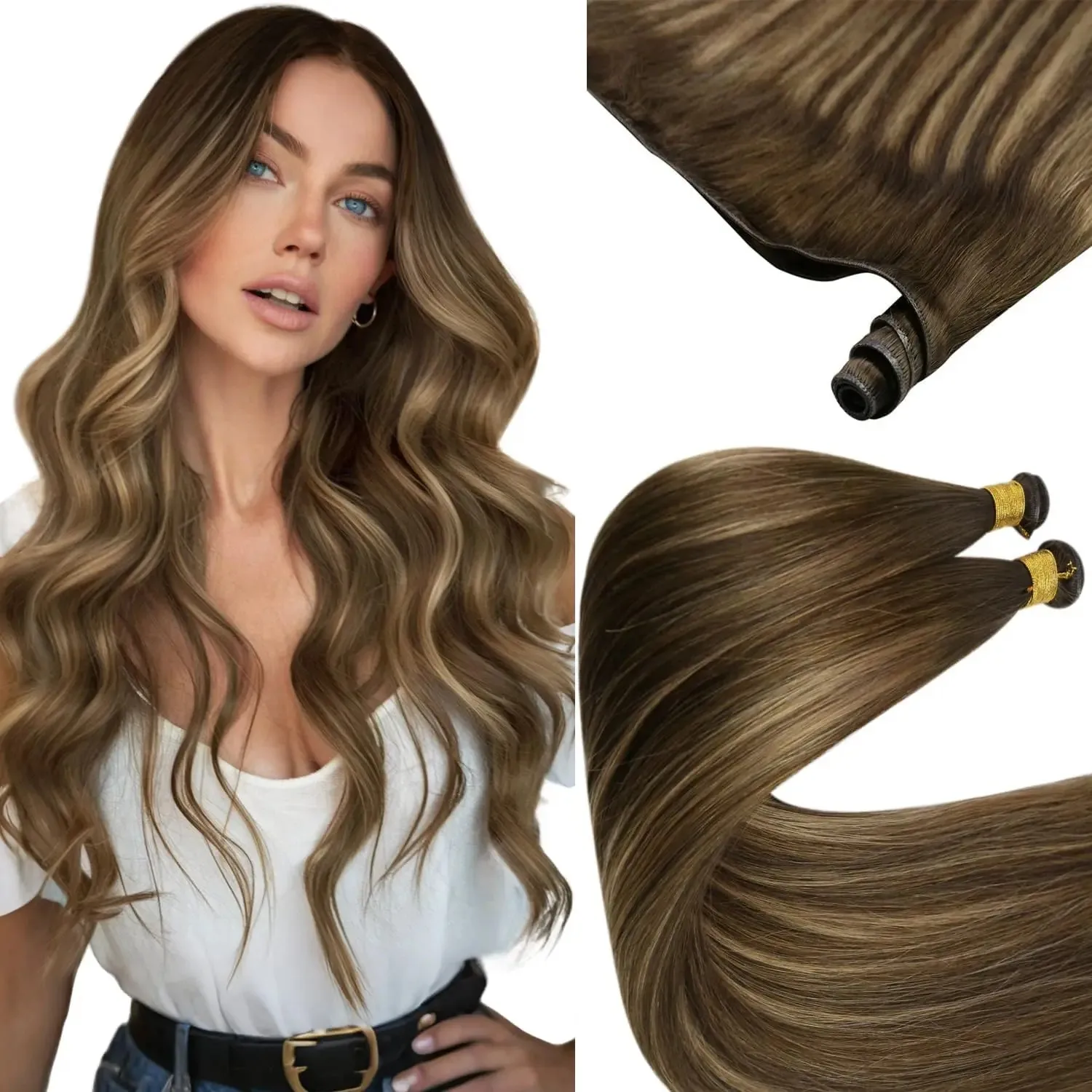 Sunny Hair Genius Weft Hair Extensions Human Hair Sew in Extensions Genius Human Hair Wefts Brazilian Hair For Women