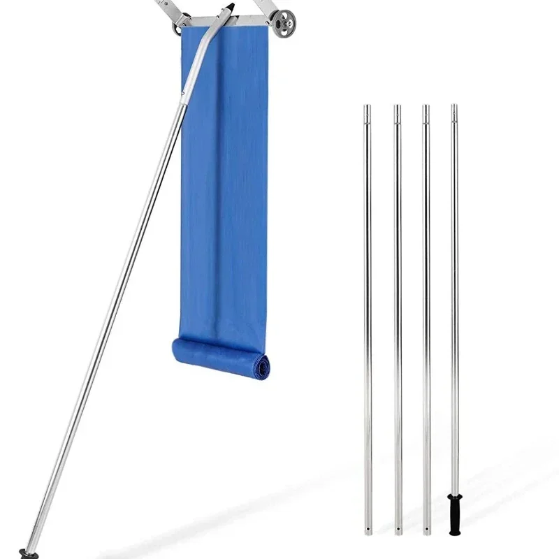 20-Foot Oxford Cloth Roof Snow Scraper, Rugged Removable Aluminum Tube Snow Rake
