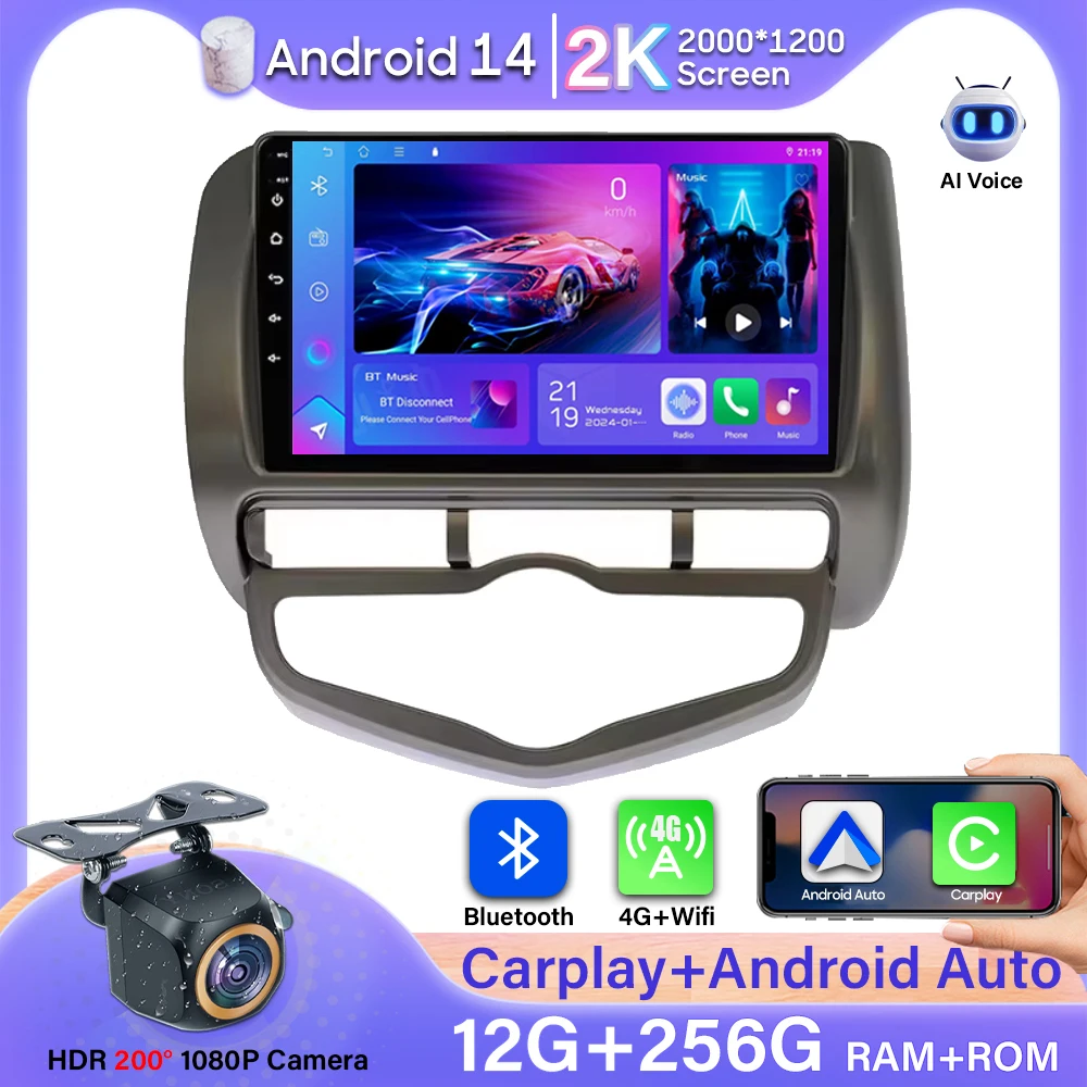 

Android 14 For Ford Fusion Mondeo Mustang 2009 2010 2012 2013 Car Radio GPS Navigation Stereo No 2din Carplay 4G Wifi Video 2k