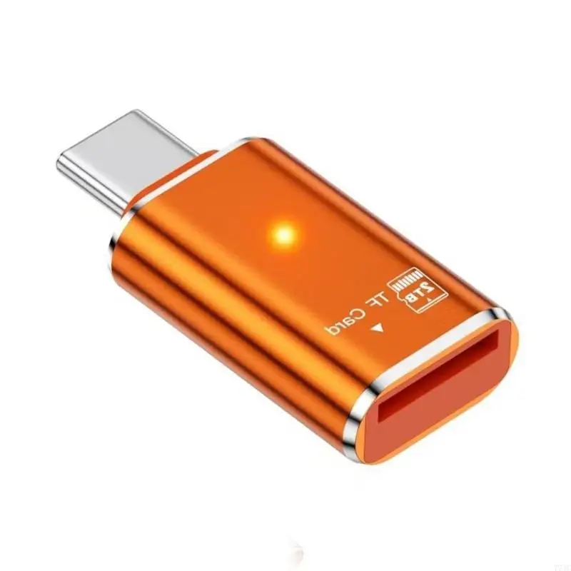 

OTG Card Reader Fast Speed USB2.0 Type C to MicroSDs TFs OTG Card Reader for Computer Expansion Headers 77JC