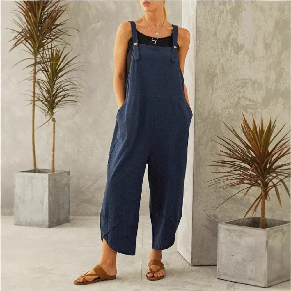 Women's  Color Casual Nine Point Overalls High Waist Slim Fit Long Pants Knitted Cotton Ultra Thin Winter Faion